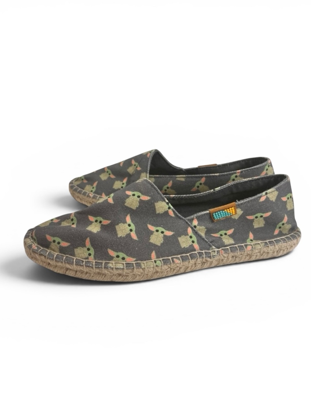 Disney's Baby Yoda Shoes- Afridrilles Star Wars Grogu Slip-On Espadrilles Beads